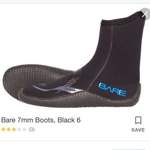 NEW never used - Bare 7mm SCUBA boots - size 6